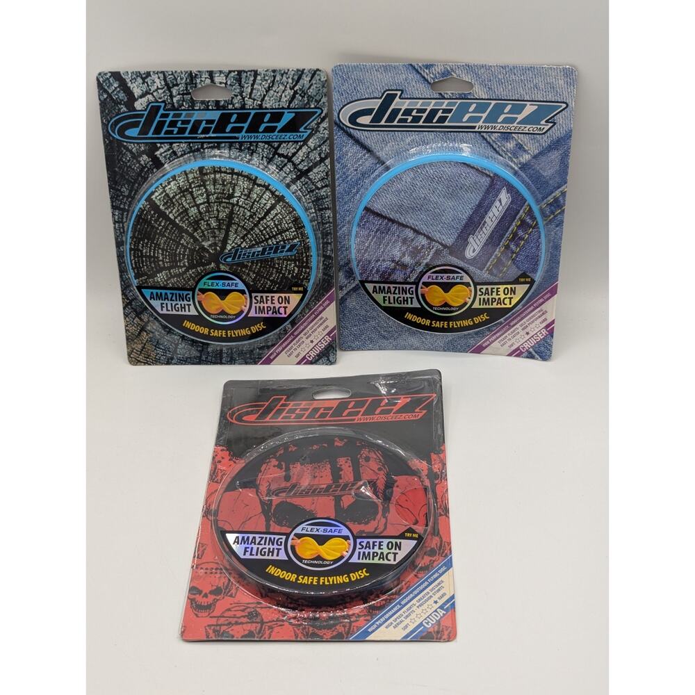 3-Pack Disceez Indoor Safe 5" Flying Discs 2018 Series 1 New